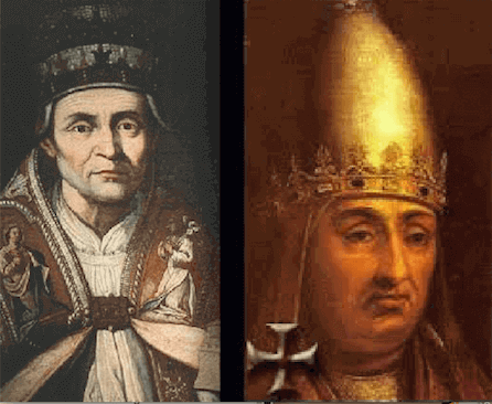 Папы Римские Челестин V и Бонифаций VIII.