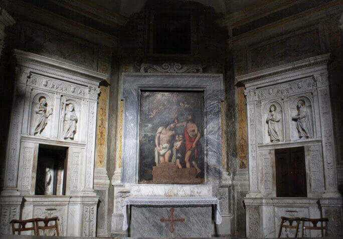 Капелла Крещения в церкви Санта Мария дель Пополо в Риме.